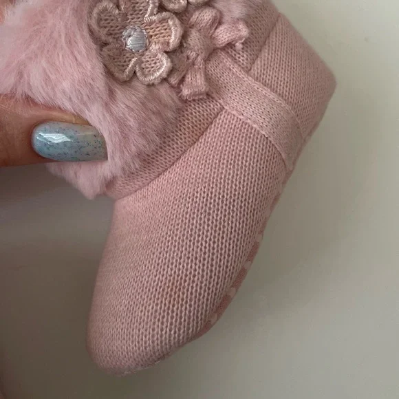 Mayoral Newborn Ecofriends Winter Puffer Coat 6-9 & Knit Boots